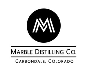 Logo of Marble Distilling Co. with the initials "MD" in a black circle, located in Carbondale, Colorado.